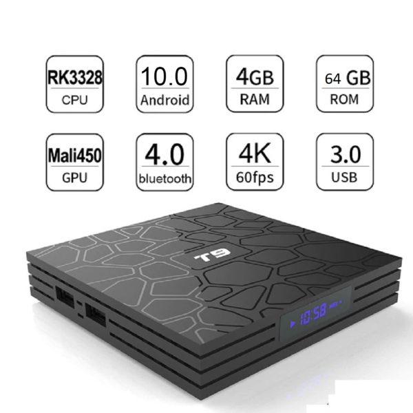 SMART BOX T9 4GB+64GB QUAD CORE 4K ULTRA HD 9.0