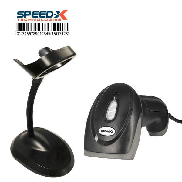 SPEED-X 8400 1D LASER HANDHELD BARCODE SCANNER (PLUG AND PLAY USB CABLE)