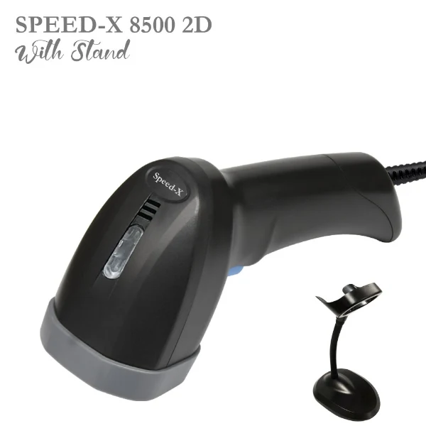 SPEED-X 8500 2D WIRE CMOS HANDHELD BARCODE SCANNER (Plug and Play USB Cable)