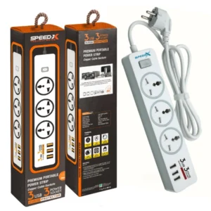 303pu Speed-X Premium Portable Power Strip 3socket+3usb Port CABEL LENGTH 2M