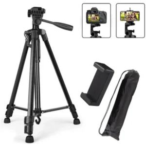 3366 ALUMINUM TRIPOD STAND (55-INCH) WITH MOBILE PHONE HOLDER