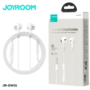 JOYROOM-EW01 3.5MM Wired Series Half In-Ear Wired Earphones White