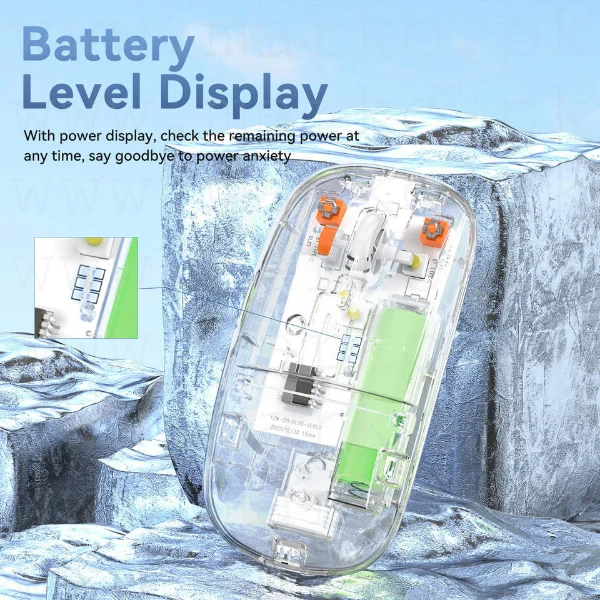 Marko Pakistan ™ New Transparent Wireless+Bluetooth Dual-Mode Rechargeable Mouse – Marko (3)