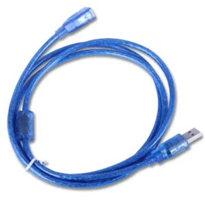 USB EXTENSION MALE TO FEMALE 2.0 CRYSTAL BLUE (IMPORTED CABLE)