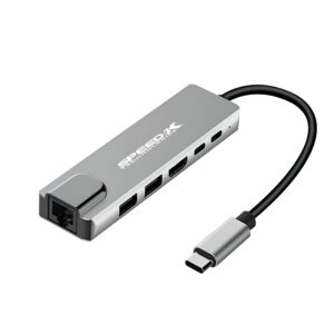 Speed-x 6 In 1 Multi-port Type C 4k HDMI USB 3.0 Converter