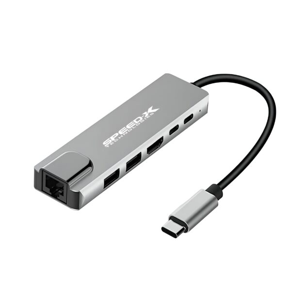 Speed-x 6 In 1 Multi-port Type C 4k HDMI USB 3.0 Converter