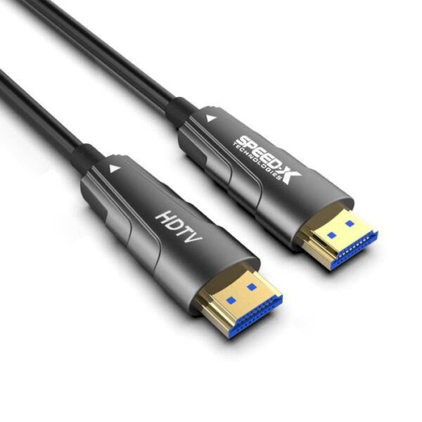 SPEED-X FIBER HDMI CABLE 2.0/2.1 AOC (ACTIVE OPTICAL CABLE) 30AWG COPPER SUPPORT 4K 8K UHD