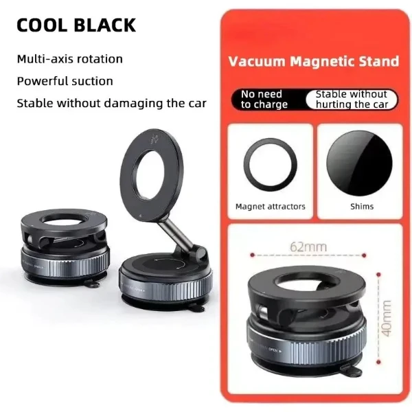 K007 360 Degree Magnetic Car Phone Holder with Strong Suction Base - Image 5
