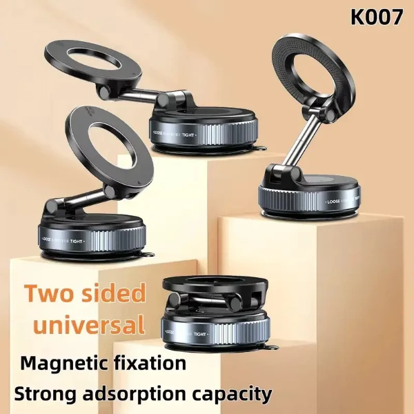K007 360 Degree Magnetic Car Phone Holder with Strong Suction Base - Image 4