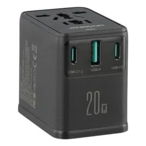 Joyroom JR-TCW01 20W 3-Port Universal Travel Adapter